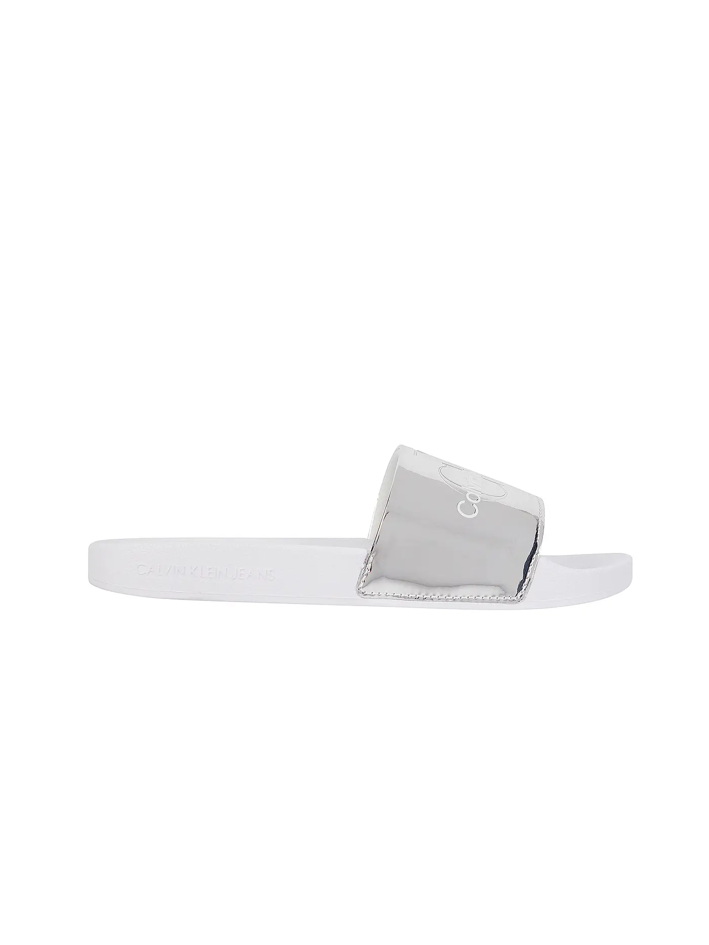 CALVIN KLEIN JEANS | Pantoletten - Badeschuhe | silber